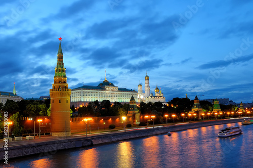 Evening view of Moscow Kremlin