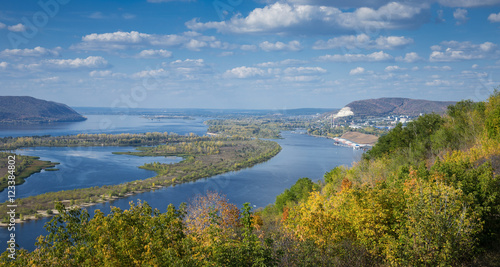 View on the valley of Volga river