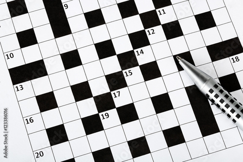 Quadro su tela blank crossword puzzle