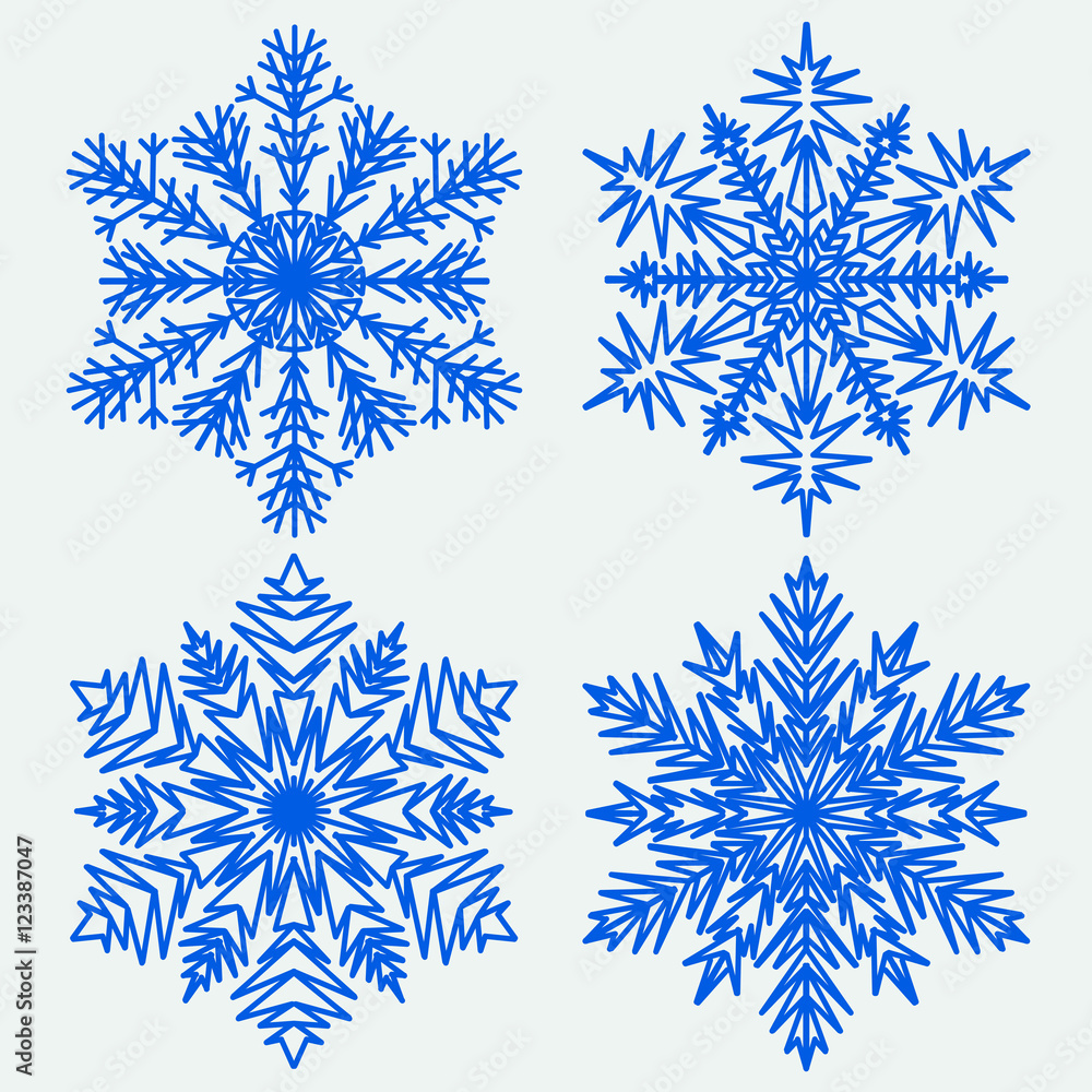 Decorative abstract snowflake. Vector illustrayion Decorative abstract snowflake. Vector illustrayion