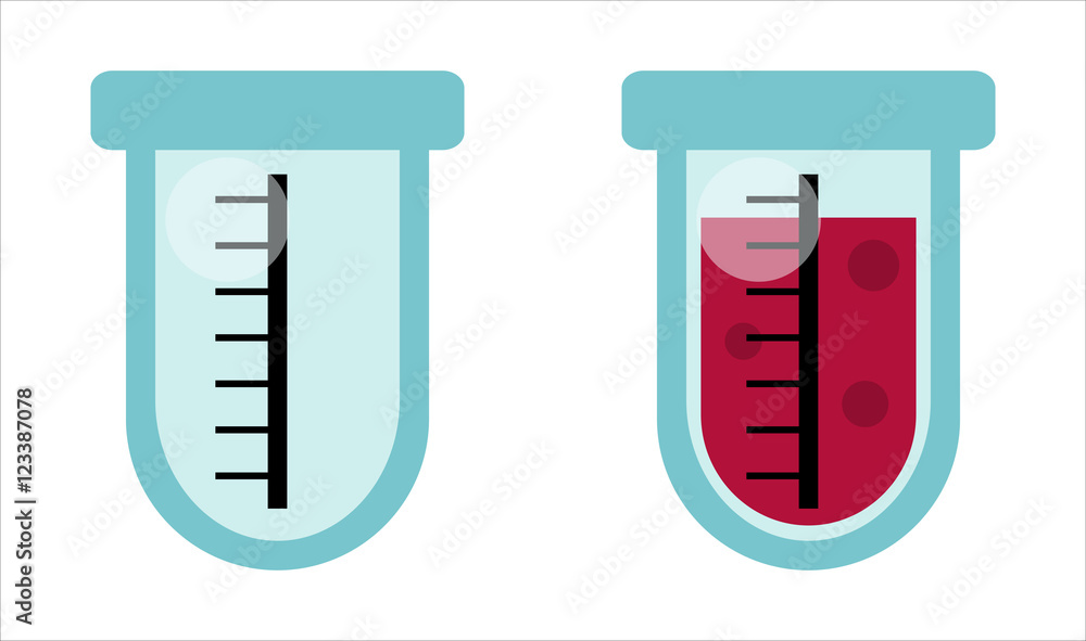 Illustration of a laboratory flask on a white background Illustration of a laboratory flask on a white background