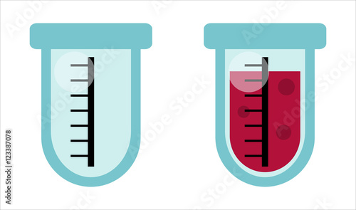 Illustration of a laboratory flask on a white background
