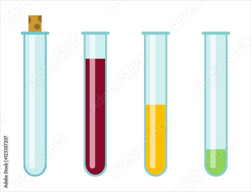 Illustration of a laboratory flask on a white background