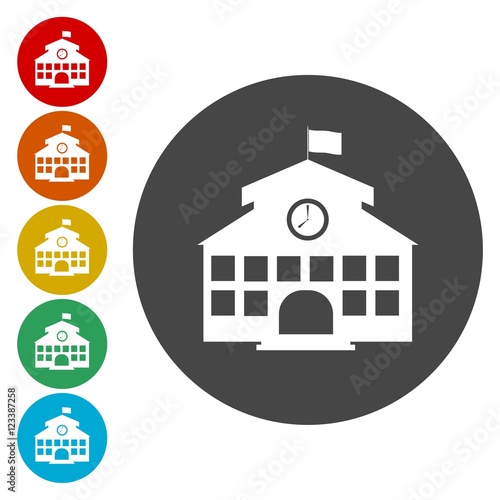 School building icon