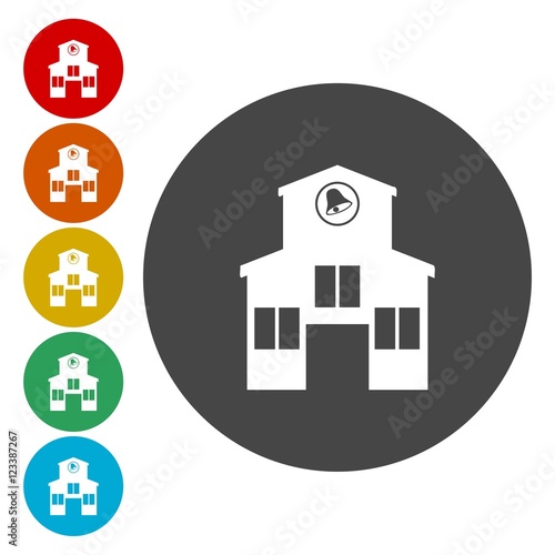 School building icon
