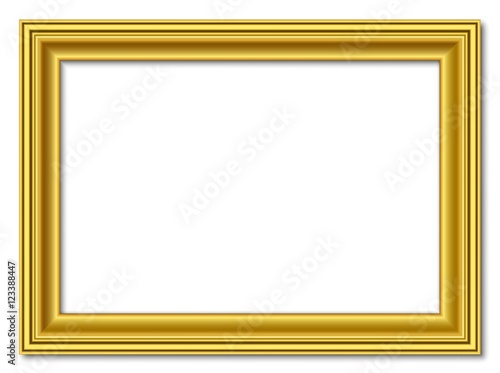 3to2 3:2 golden vector retro picture frame isolated on white background / bilderrahmen gold vektor retro isoliert