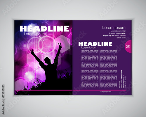 Open magazine, vector Illustration.
