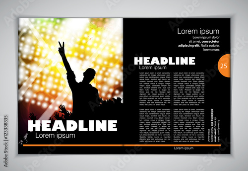 Open magazine, vector Illustration.