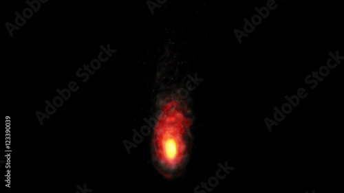 Fire and Flame Effect - Wirey Torch on Black