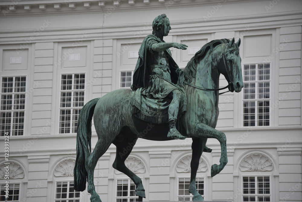 Statue of Emperor Joseph II in Josefsplatz, Vienna Imperial Palace - Hofburg Statue of Emperor Joseph II in Josefsplatz, Vienna Imperial Palace - Hofburg