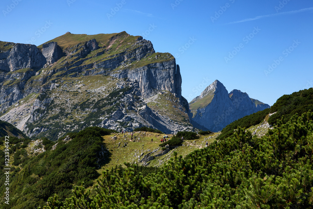 Mountains landscape near Zireiner See. Austria, Tyrol.