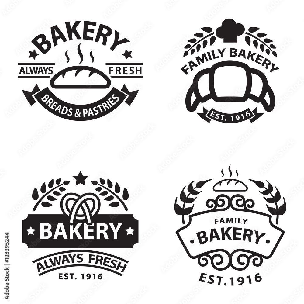 Bakery badge and logo icon Bakery badge and logo icon