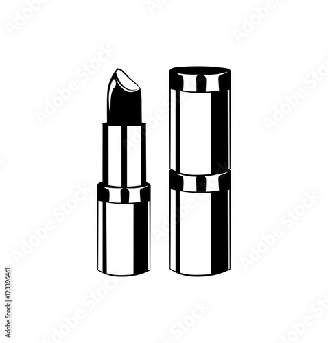 Lipstick. Lips Makeup. The Beauty Industry. Vector Illustration