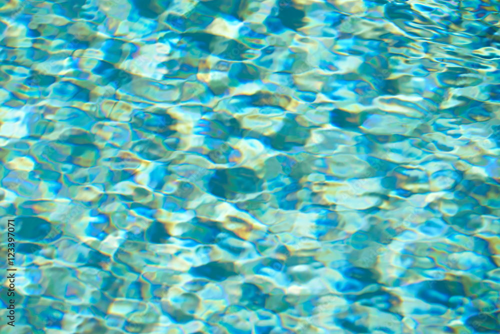 Blue swimming pool rippled water detail Blue swimming pool rippled water detail