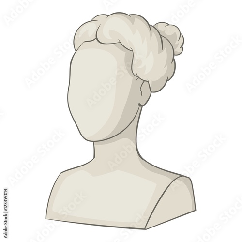Sculpture head of woman icon. Cartoon illustration of sculpture head of woman vector icon for web