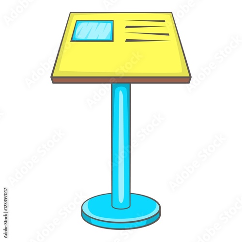 Information board icon. Cartoon illustration of information board vector icon for web
