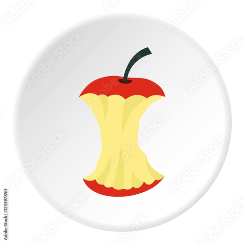 Apple core icon. Flat illustration of apple core vector icon for web design