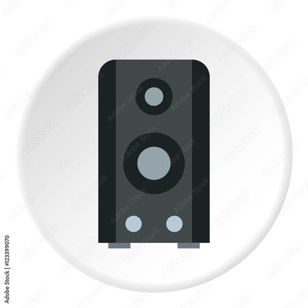 Music speaker icon. Flat illustration of music speaker vector icon for web Music speaker icon. Flat illustration of music speaker vector icon for web