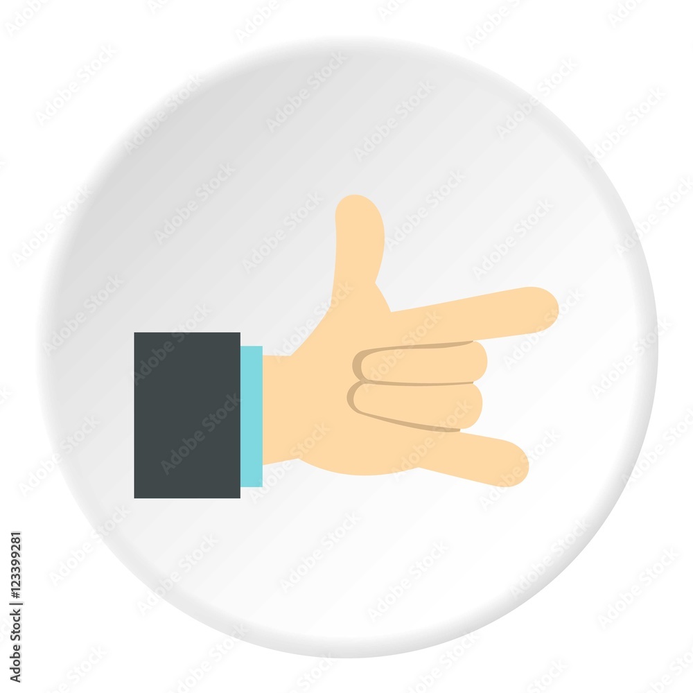 Gesture with index finger and little finger icon. Flat illustration of gesture with index finger and little finger vector icon for web Gesture with index finger and little finger icon. Flat illustration of gesture with index finger and little finger vector icon for web
