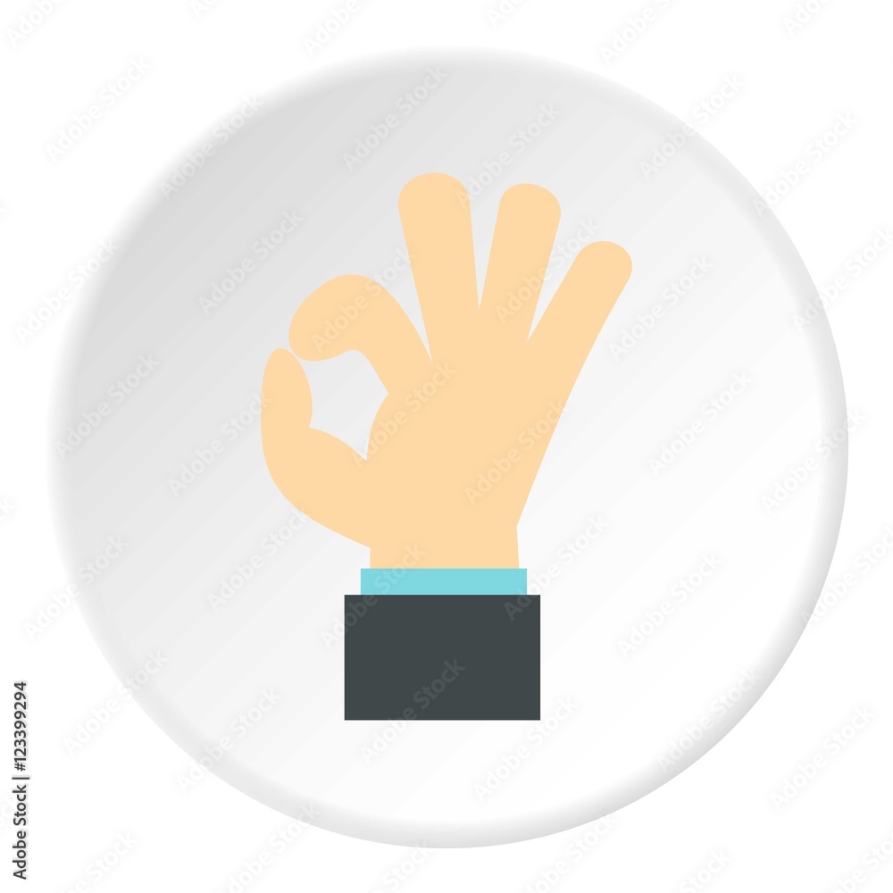 Gesture okay icon. Flat illustration of gesture okay vector icon for web Gesture okay icon. Flat illustration of gesture okay vector icon for web