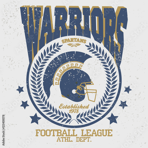 Football t-shirt Spartan Warrior