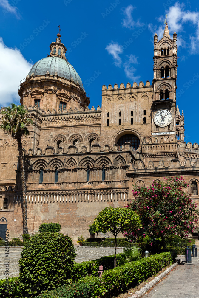 Palermo Cathedral, dedicated to Our Lady of the Assumption, built in 1179-85, characterized by the presence of different styles, due to a long history of additions, alterations and restorations