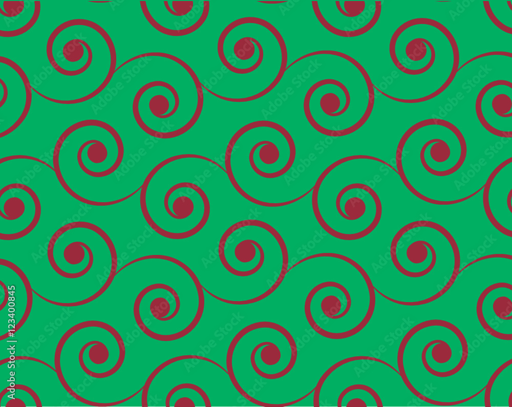 Green and Burgundy Curl Background
