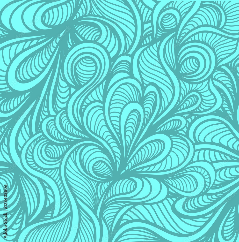 Abstract doodle background in handmade style cyan blue Abstract doodle background in handmade style cyan blue