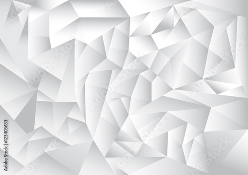 polygon pattern abstract background, white and grey theme, vector, illustration, copy space for text © pattozher