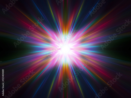 abstract colorful radiant explosion
