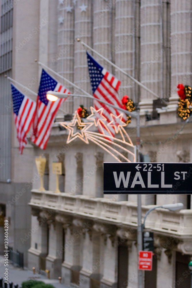Fototapeta premium Wall Street sign