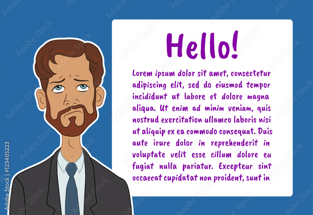 Vector illustration character with bubble talk Vector illustration character with bubble talk