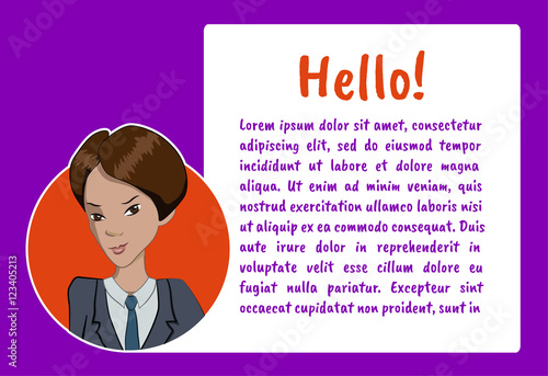 Vector illustration character with bubble talk