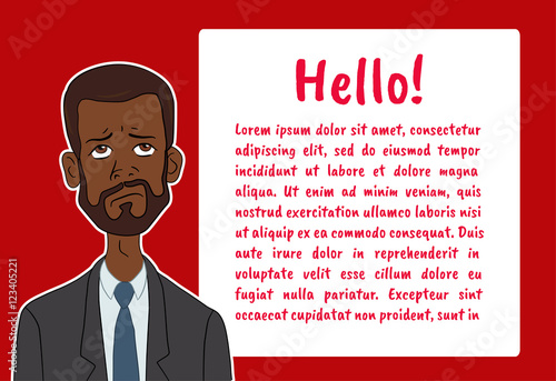 Vector illustration character with bubble talk