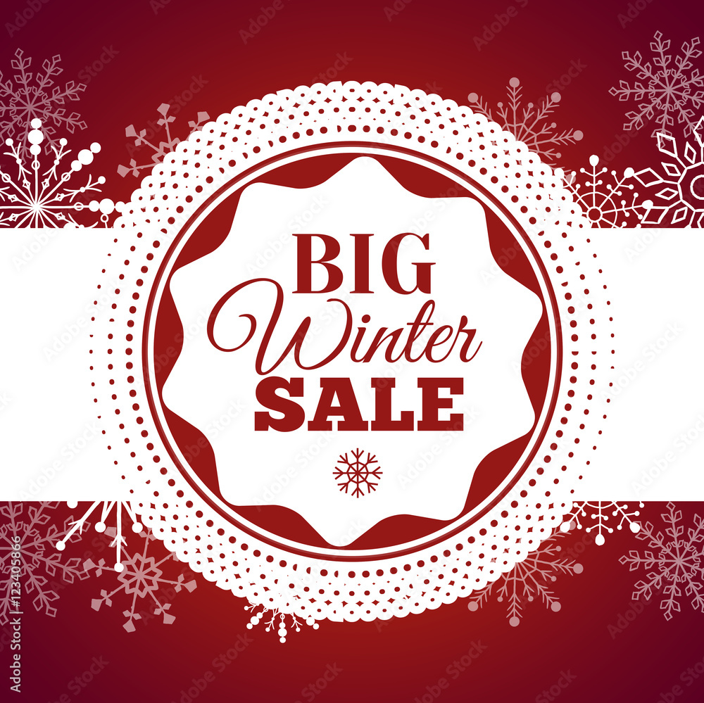 Winter sale poster. Vector illustration. Winter sale poster. Vector illustration.
