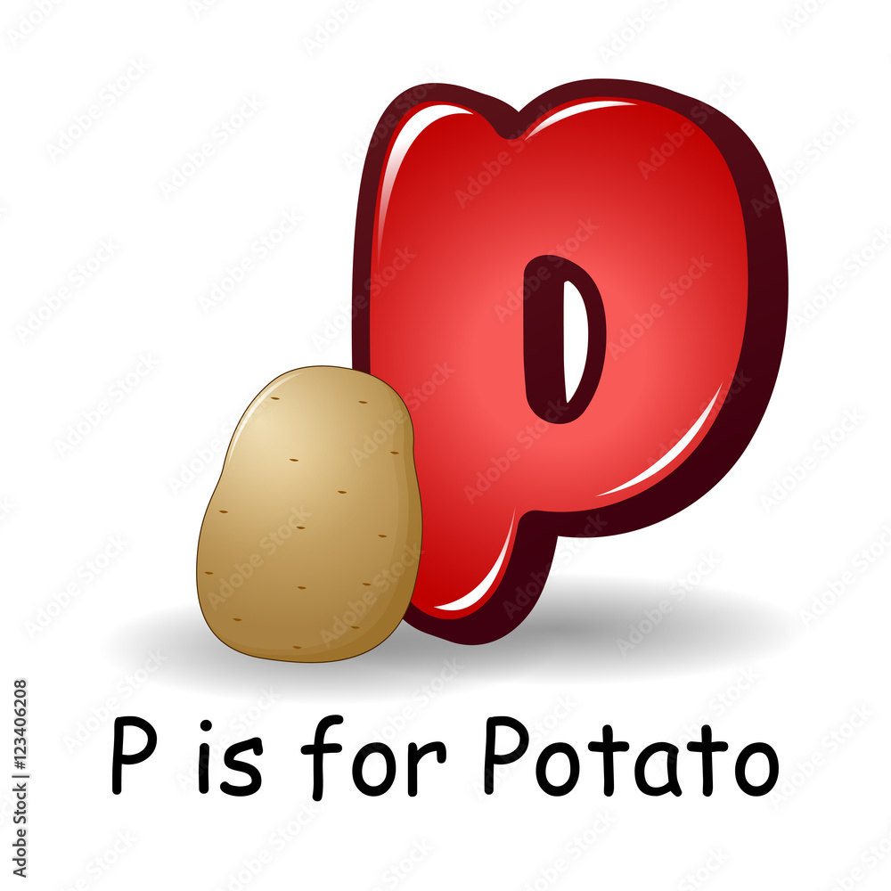 Vegetables alphabet: P is for Potatoes Vegetables alphabet: P is for Potatoes