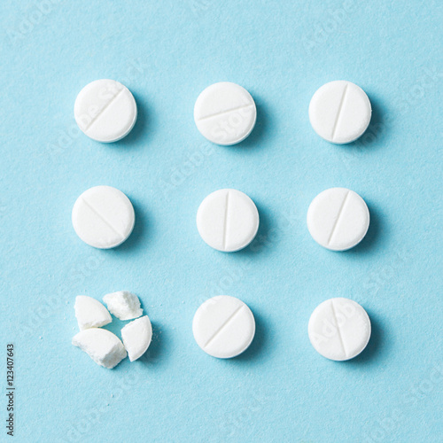 White pills or medicine