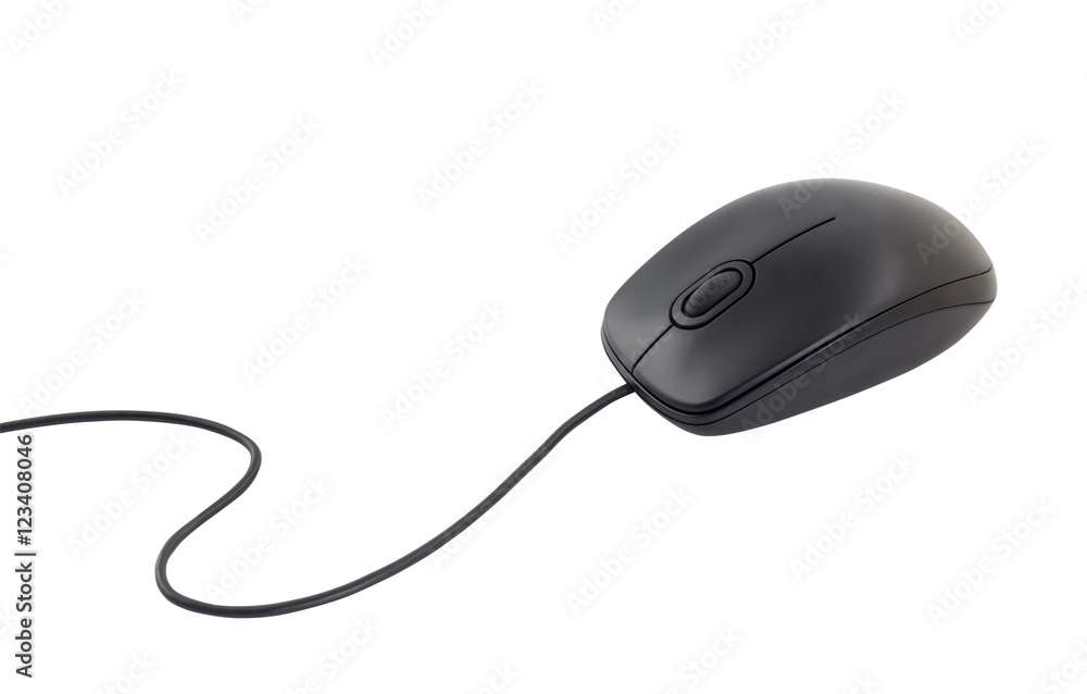 Wired mouse isolated on white background Wired mouse isolated on white background