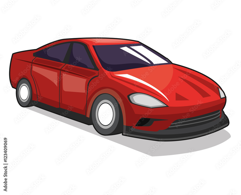 Classic car icon. Vehicle automobile and transportation theme. Isolated design. Vector illustration