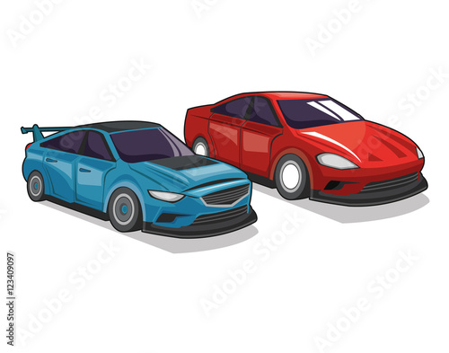Classic car icon. Vehicle automobile and transportation theme. Isolated design. Vector illustration