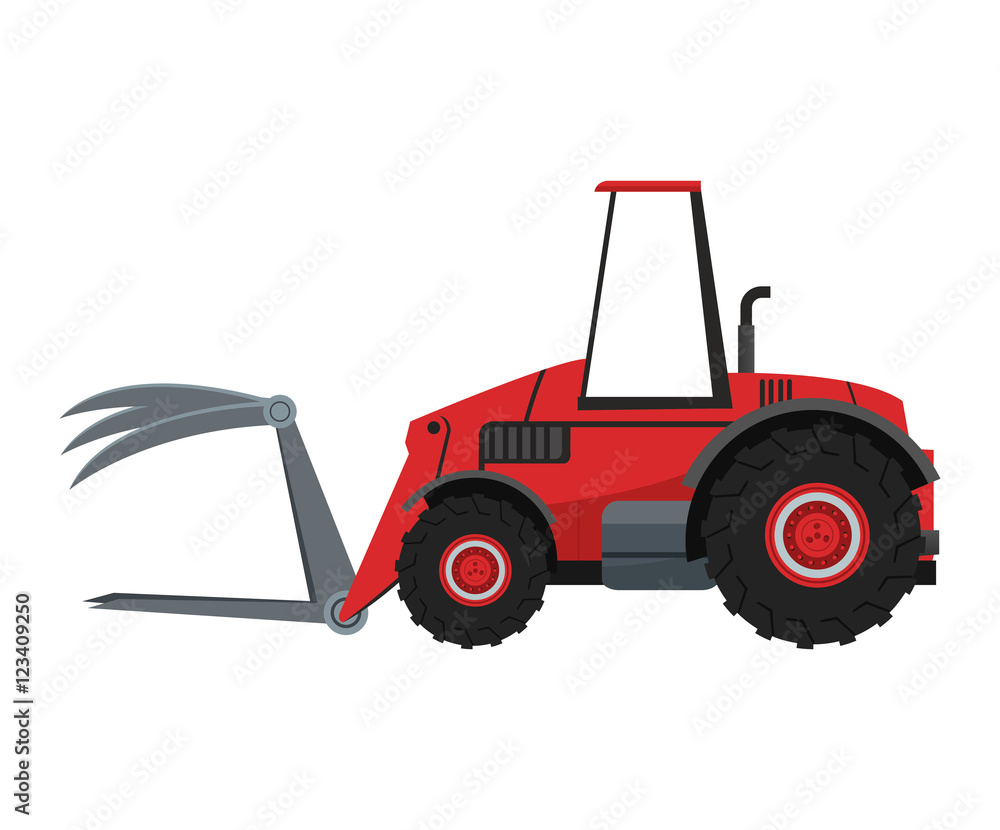 Fototapeta premium Truck machine icon. Farm lifestyle agriculture harvest and rural theme. Colorful and isolated design. Vector illustration