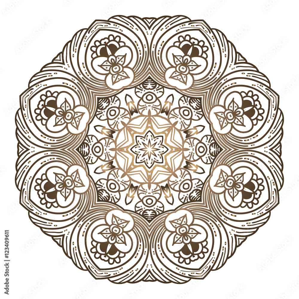 Beautiful Indian floral ornament. Ethnic Mandala. Henna tattoo style. hand drawn design Beautiful Indian floral ornament. Ethnic Mandala. Henna tattoo style. hand drawn design