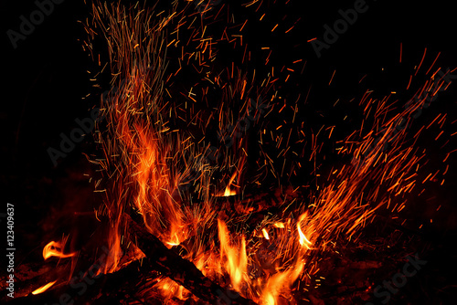 fire flame bonfire spark