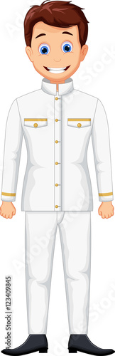cute ship captain cartoon
