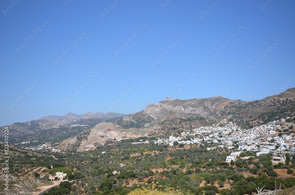 Overlooking a village on Naxos