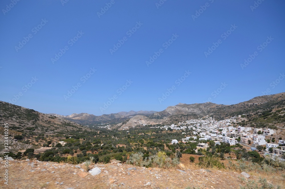 Overlooking a village on Naxos