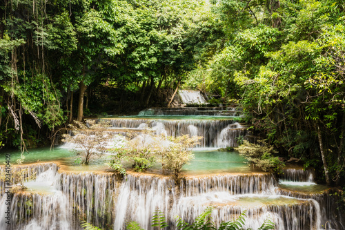 Huay Mae Kamin waterfall, the beautiful waterfall in deep forest at Srinakarin Dam National Park - Huay Mae Kamin waterfall. Kanchanaburi, Thailand © touch_of_eyes