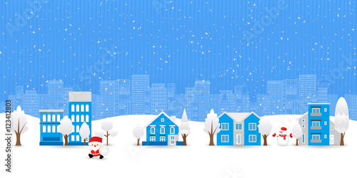 クリスマス　雪　サンタ　背景
