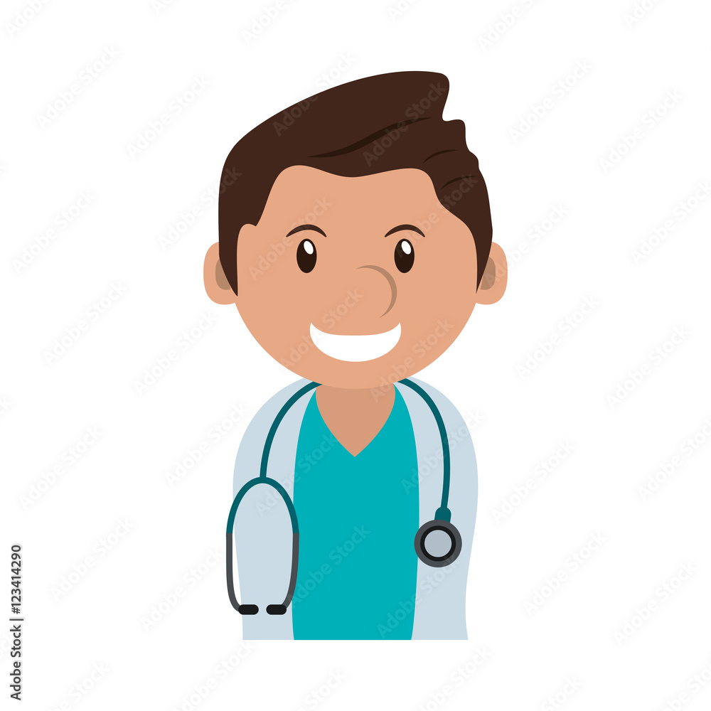 Doctor cartoon icon. Medical and health care theme. Isolated design. Vector illustration Doctor cartoon icon. Medical and health care theme. Isolated design. Vector illustration