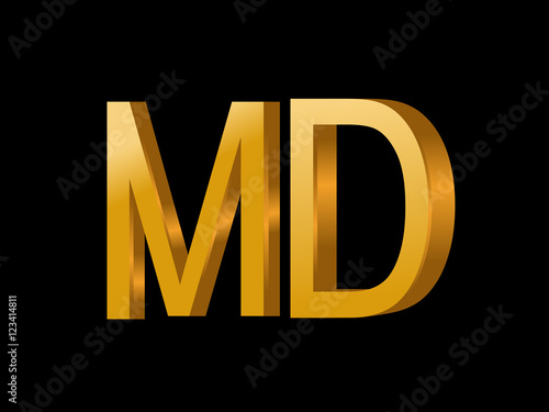 MD Initial Logo for your startup venture